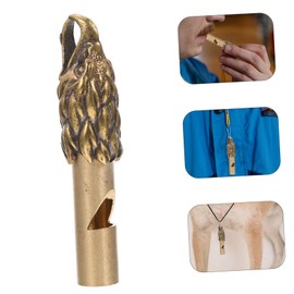 BESPORTBLE 1pc Brass Referee Whistle Keychain Survival Pendant for Outdoor Activities Cute Animal Design Emergency Tool for Sports and