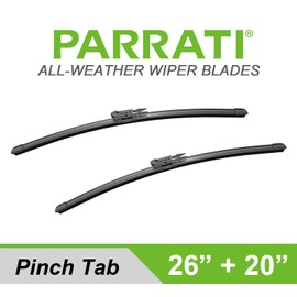 PARRATI® 26 Inch & 20 inch of High Performance Premium All-Season Automotive Replacement Windshield Wiper Blades for Lincoln MKZ MKS,Ford Taurus,Toyota Avalon,Easy DIY Install(Set of 2)