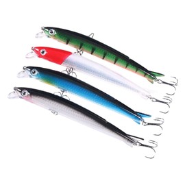 BESPORTBLE 4Pcs Simulation Lure Bait for Fishing Lightweight Plastic Imitation Fishing for Various Fish Species Random Color