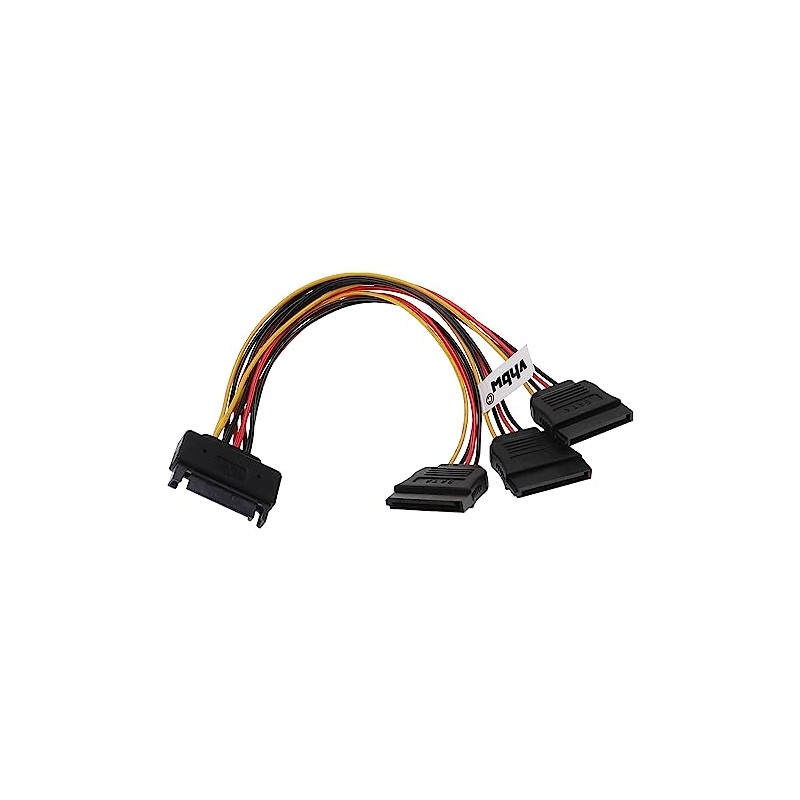 vhbw SATA Power Cable to 3X SATA Female for Hard