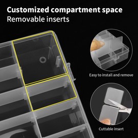 Snack Box 2pcs 24 Grids Snackle Box Organiser With Compartments for Jewellery, Craft, Screw, Diamond Art, Bead, and Earring Storage