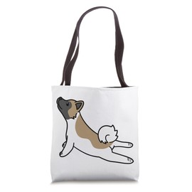Yoga Akita Dog Tote Bag