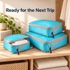 Compression Packing Cubes Set for Travel – Foldable Nylon Zipper