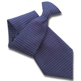 Men's Purple & Navy Rectangle Check Clip On Neck Tie