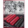 SUNBABA 8-Piece Magnetic Socket Organizer Set,1/2", 1/4" and 3/8" SAE