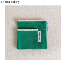 ONEMOREBAG Square Color Pouch (2Size) 1ea, Color#$%Size:Green-S