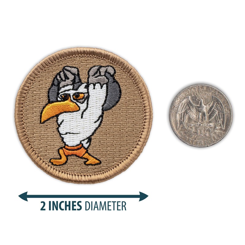 Mighty Seagulls Patrol Patch - 2" Diameter Round Embroidered Patch