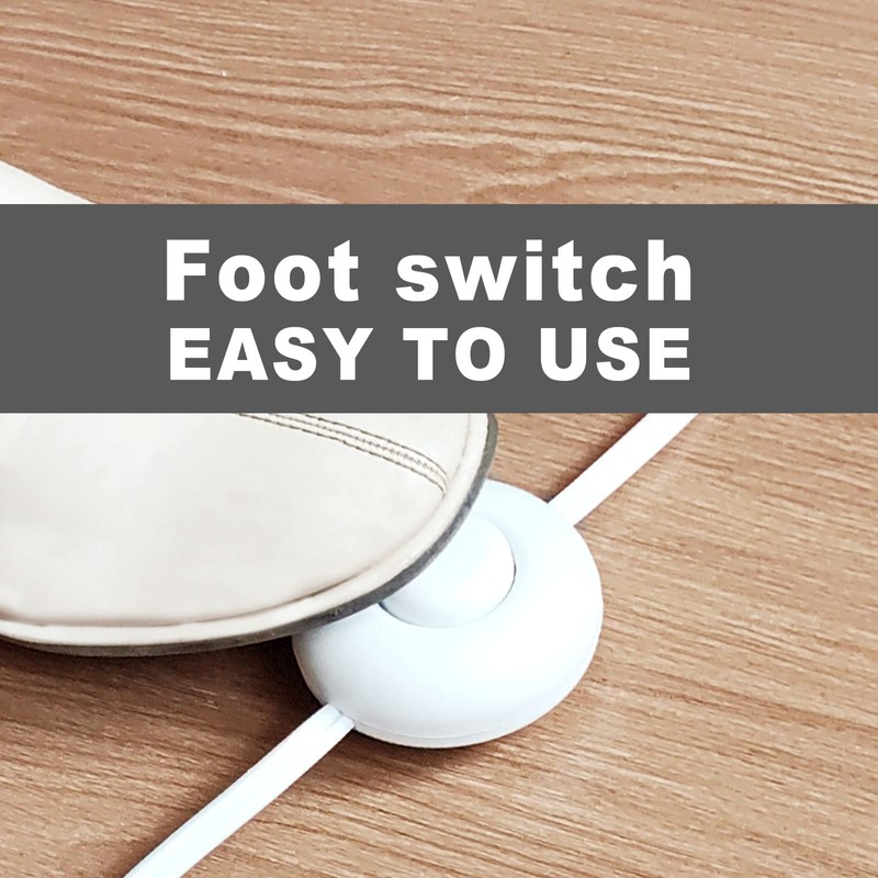 EP 2 Pack 15 ft Extension Cord with Foot Switch,