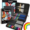 Artownlar 72 Pack Drawing Sketching Set with 8x11 Sketchbook |
