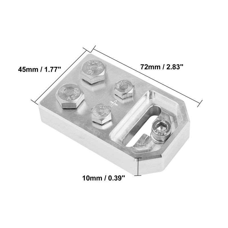 BEVINSEE Pair Car Audio 4 Spot Flat Battery Terminals Bolt
