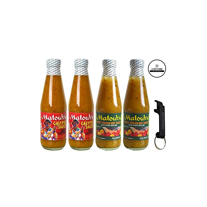 Matouk's West Indian Hot Sauce and Calypso Sauce 10 Ounce