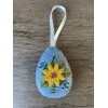 Handmade felt Easter decoration Easter egg with yellow flower