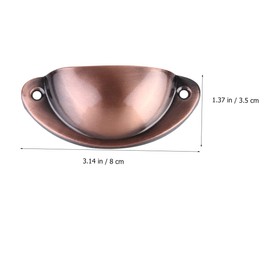 Mipcase 18pcs Vintage Pull Knob Drawer Pulls Drawer Knobs Semicircle Pull Handle Semicircle Door Knob