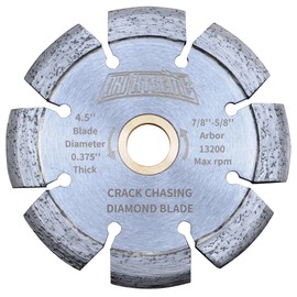ORIXTREME 4.5" Diamond Crack Chaser Blades for Routing and Repairing Cracks in Concrete and Asphalt - 3/8" Width with 7/8"-5/8" Arbor