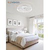 ZMISHIBO Low Profile Ceiling Fans with Lights, Flush Mount Modern