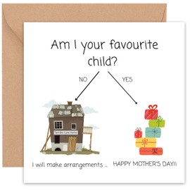 Felbridge Studio - Mothers Day Card Funny - for Mum - From Daughter Son Both of Us Kids Wife Husband - Step Mum Mom Mam - 14cm