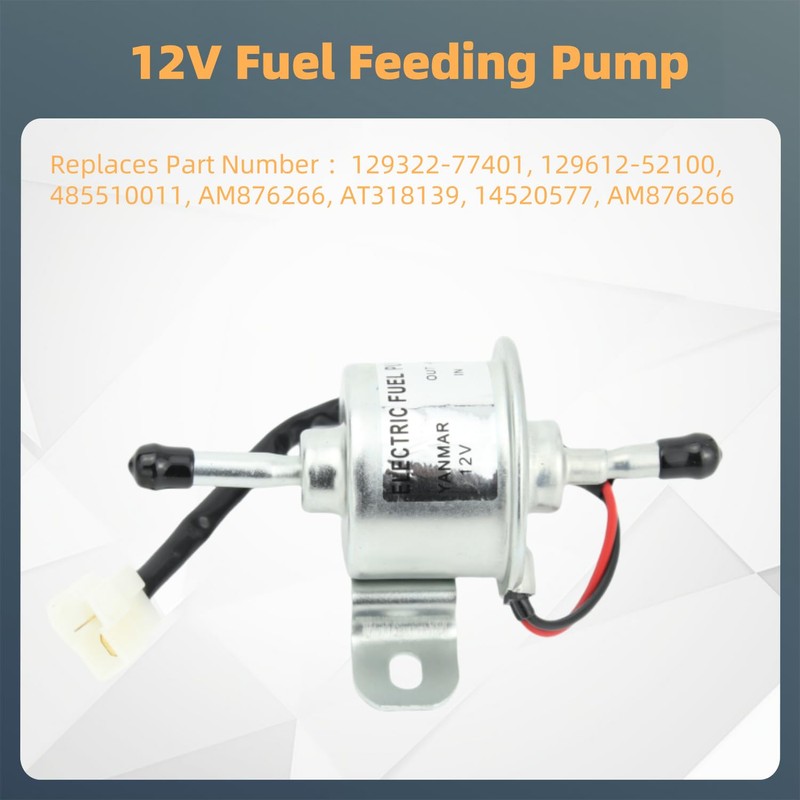 Narcilors 129612-52100 Fuel Pump 485510011 Replacement for J0hn Deere, Hitachi
