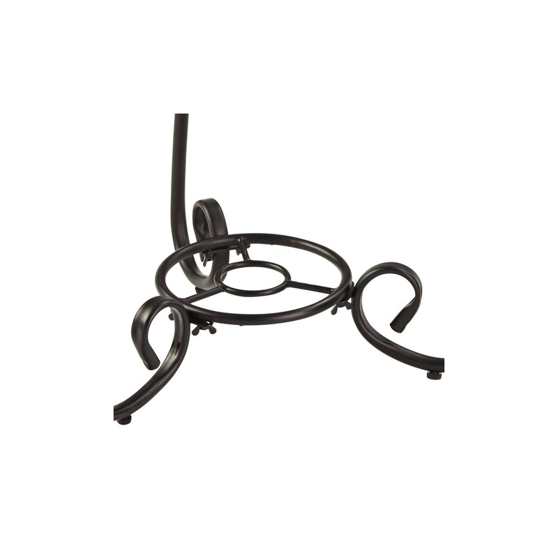 Teal Island Designs Spiral Modern Black Metal Round Outdoor Accent