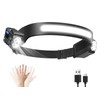 Diboniur Torcia Frontale LED, 8 Modalità, IPX4, Sensore e 340°
