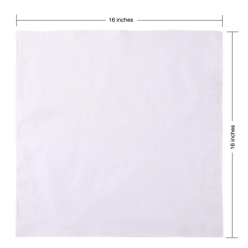 Deviegath Men's Handkerchiefs 18 Pack 100% White Cotton Solid White