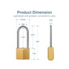 Puroma 2 Pack Keyed Padlock Waterproof Solid Brass Lock, 2.6
