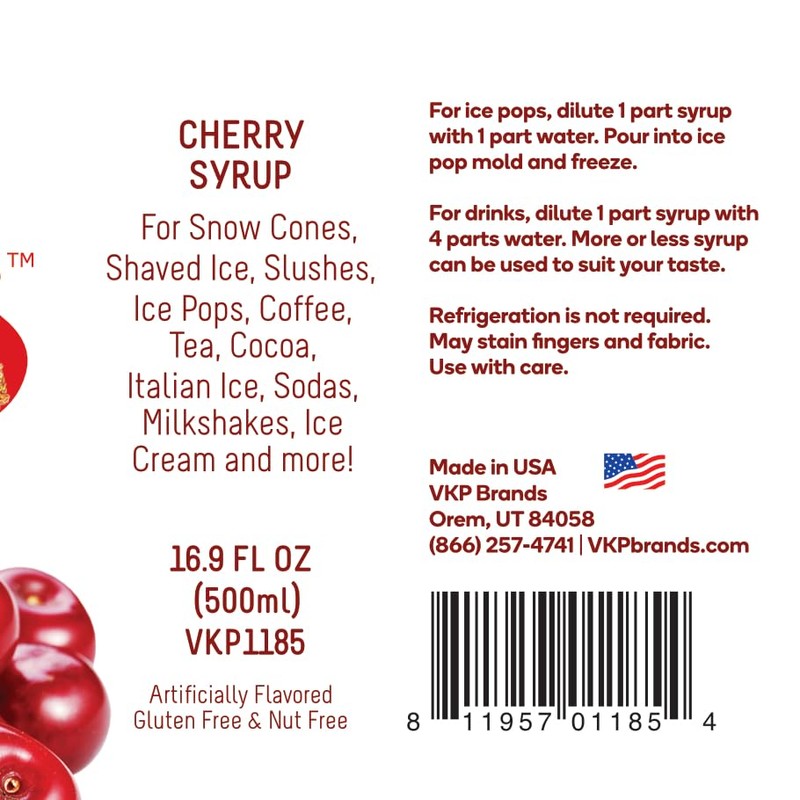 Time For Treats Flavored Syrup for Snow Cones, Homemade Sodas,