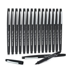 Lelix Lelix Felt Tip Pens, 15 Black Pack, 0.7mm Medium Point, Felt Tip Markers Pens for Journaling, Writing, Note Taking, Planner, Perfect for School Office and Art Supplies