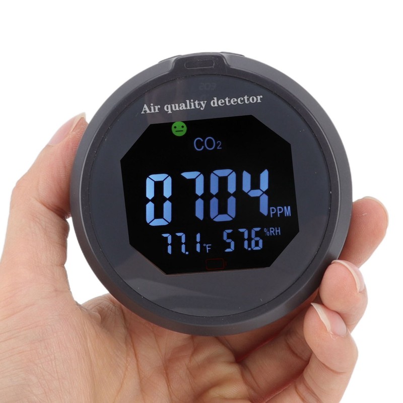 Air Quality Monitor Meter CO2 Temperature Humidity Detector Sound Light