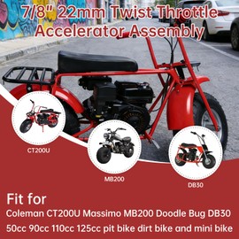 7/8" 22mm Throttle Replacement Kit Cable Kill Switch for 50-250cc Mini Bike