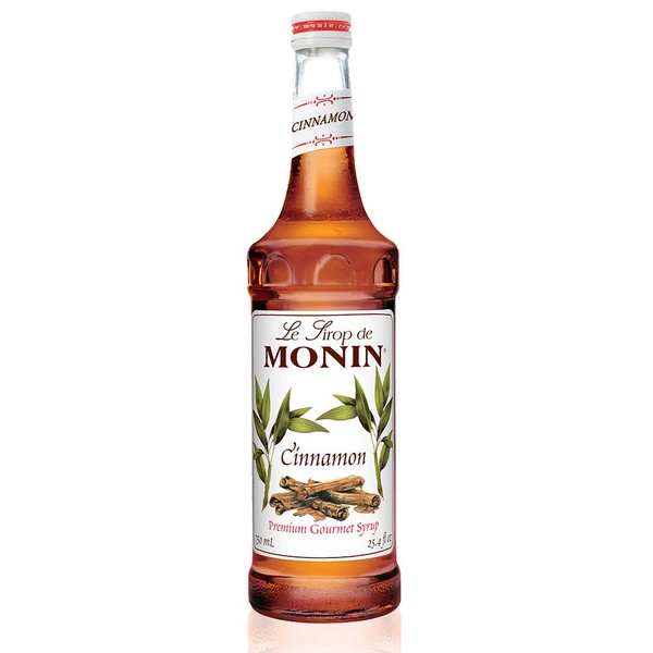 Monin - Cinnamon Syrup, Sweet and Spicy Taste of Cinnamon, Versatile Flavor, Natural Flavors, Great for Coffees, Cocoas, Ciders, and Cocktails, Non-GMO, Gluten-Free (750 ml)