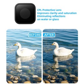 Lens Replacement for Gopro Hero 9/10/11/12/13 Black Cameras, Anti-Scratch Glass CPL Lens Protective Cover Repair Parts Accessories Compatible for Gopro Hero 13/12/11/10/9 Black