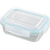 Yoshikawa Glass Container, 4-Point Locking System, Glass Food Storage Container,