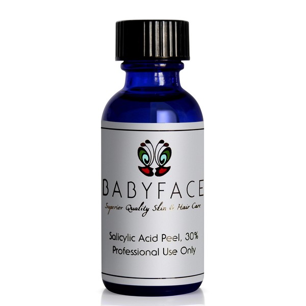 Babyface 30% BHA 30 Beta Hydroxy Salicylic Acid Chemical Peel for Acne Scars, Pock Marks, Skin Resurfacing, Extra Strength, 1.2 oz.