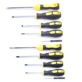 10 Pcs Screwdriver Sets, 5 Pcs Phillips and 5 Pcs Slotted Each 5 Size Chromium Vanadium Steel for Household and Repairing (10)