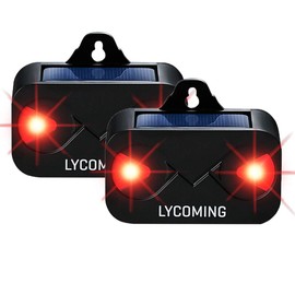Lycoming Solar Predator Light Devices for Nighttime Animals Solar Predator Control Light Coyote Deterrent Deer Repeller with Bright LED Strobe Lights Skunk Raccoon Repellent - 2 Pack