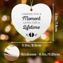 Miscarriage Gifts for Mothers Dad Christmas Ornaments Baby Loss Memorial Gifts Sympathy Gift for Loss of Baby in Memory of Pregnancy Baby Gift Carried for a Moment Loved for a Lifetime