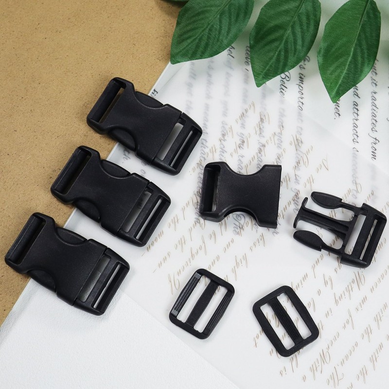 CMBBZZY 6 Sets 25mm Plastic Side Release Buckles with Tri