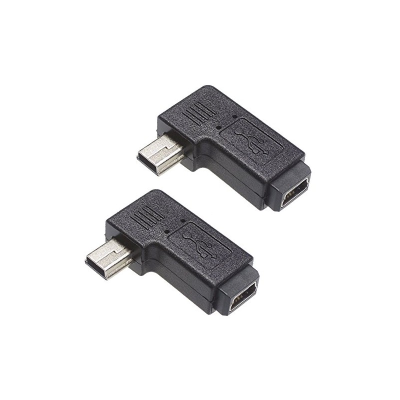 KAUMO 2 Pack USB Converter Connector (mini-B Male / Mini-B
