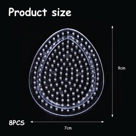 Pack of 8 Ironing Beads Plates, Iron-On Beads Pegboards Transparent Egg Shape, Ironing Beads Stencils, 9 x 7 cm Ironing Beads Shapes, Pegboard for Ironing Beads, Templates for Beads for Crafts for DIY