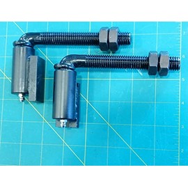 WELDANDFABSHOP J Bolt Gate Hinges Pair Heavy Duty 5/8" x 5 inch Long Pivot Hinge for Welding