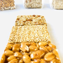 NY SPICE SHOP Crunch Bar – Pack of 3 Honey Bars (Peanut, Sesame & Honey Nut & Seed) – 12 Ounces Healthy Protein Snacks – Crunch Honey Candy - Great Mix Snacks Crunchy Flavor - Delicious Energy Bars