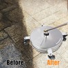 Hourleey 14" Pressure Washer Surface Cleaner, Stainless Steel Surface Cleaner