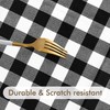 Fitable 2 Pack Black and White Checkered Picnic Table Cover