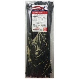 Sherco-Auto Extreme Cold Weather HD Black 15" Inch Cable Zip Ties 120 Pounds Tensile Strength UV Resistant Wire Wrap - 100 Pack - USA
