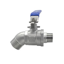 Fitvell 304 Stainless Steel 1/2" Garden Hose Bib Heavy Duty Outdoor Spigot 1/2" Male NPT x 3/4 GHT Male Threaded Garden Hose Faucet