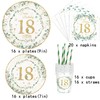 18th Birthday Party Supplies, Sage Green 9in 7in 18th Birthday