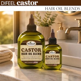 Difeel Aceite de ricino 99% natural de primera calidad, 7.1 onzas, aceite de ricino natural para el crecimiento del cabello