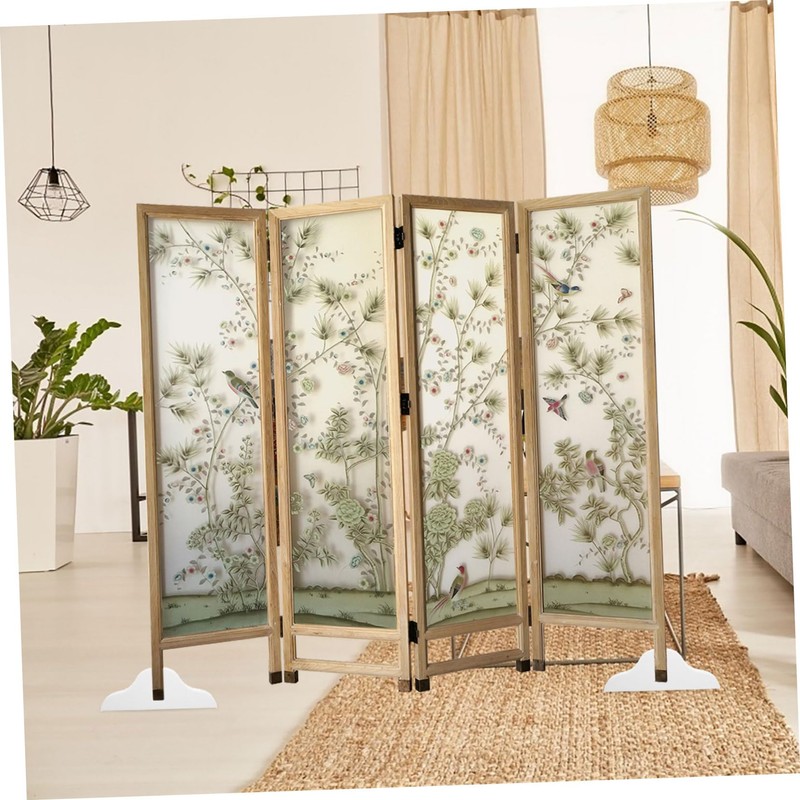 TEHAUX 2pcs Room Divider Stand Privacy Screen Base with Antislip