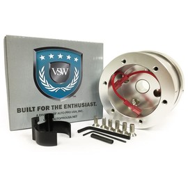 VSW Steering Wheel Hub Adapter 6 Bolt (Silver) Compatible with 1965-67 Ford Mustang, 66-72 Bronco, 65-70 Falcon, 66-69 Comet, 67 Cougar STH1009SIL