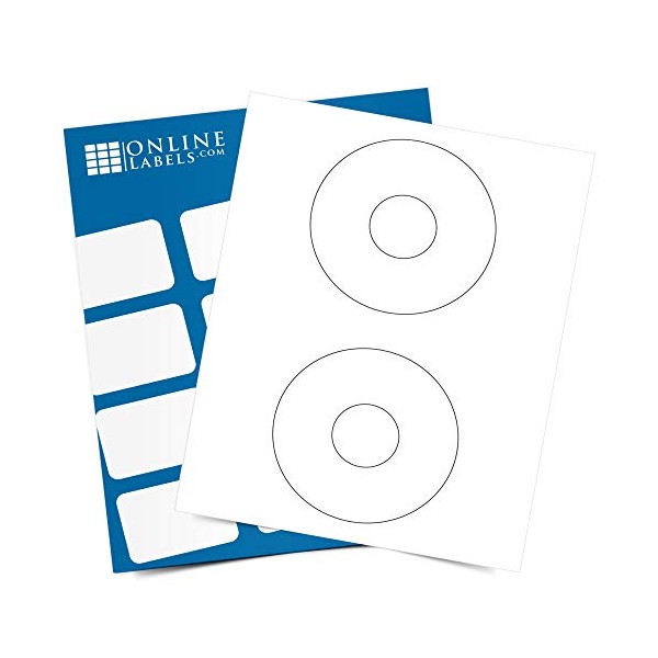 4.5 Inch CD/DVD Labels - Pack of 2,000 CD/DVD Stickers,